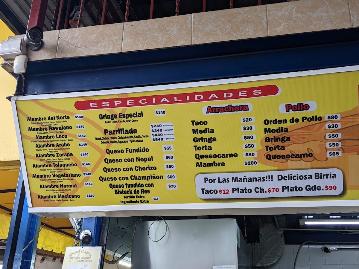 Taquería El Amigo Menu - Image 3